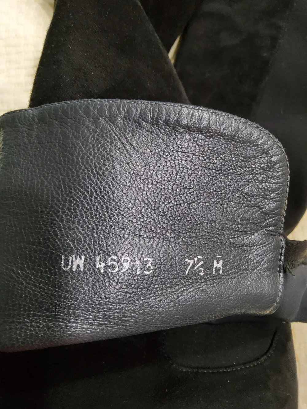 Stuart Weitzman City Suede Black Over-the-Knee Block Heel Boots Size 7,5
